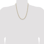 14k 2.5mm Semi-solid D/C Rope Chain - Product Photo