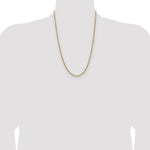 14k 2.5mm Semi-solid D/C Rope Chain - Product Photo