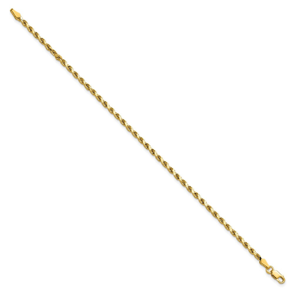 14k 2.5mm Semi-solid D/C Rope Chain - Product Photo