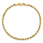 14k 2.5mm Semi-solid D/C Rope Chain - Product Photo