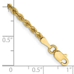 14k 2.5mm Semi-solid D/C Rope Chain - Product Photo