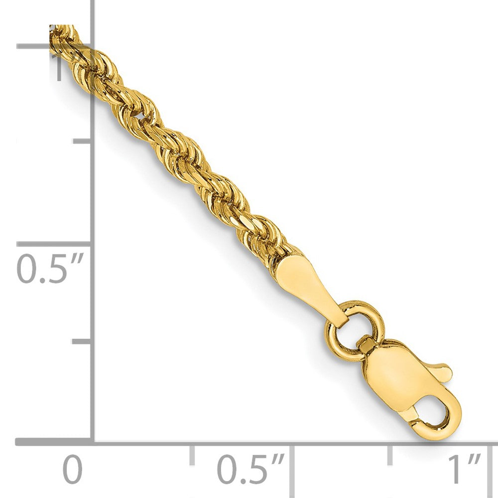 14k 2.5mm Semi-solid D/C Rope Chain - Product Photo
