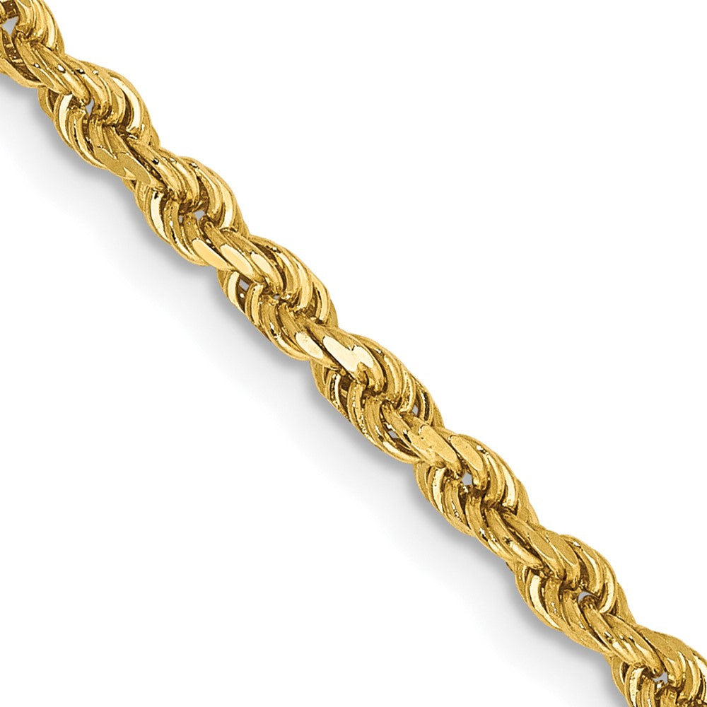 14k 2.5mm Semi-solid D/C Rope Chain - Product Photo
