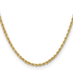 14k 3mm Semi-solid D/C Rope Chain - Product Photo