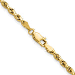 14k 3mm Semi-solid D/C Rope Chain - Product Photo