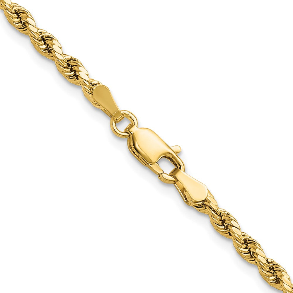 14k 3mm Semi-solid D/C Rope Chain - Product Photo