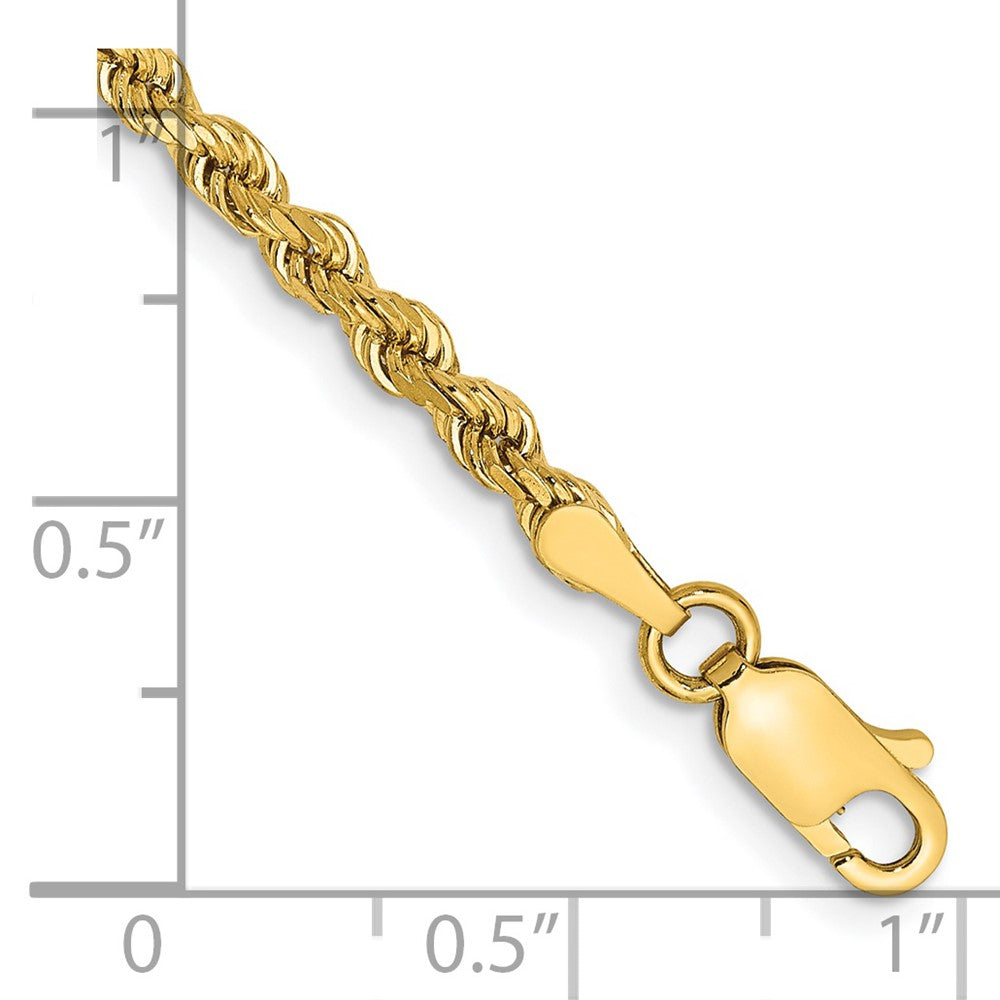 14k 3mm Semi-solid D/C Rope Chain - Product Photo