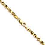 14k 3.5mm Semi-solid D/C Rope Chain - Product Photo