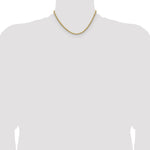 14k 3.5mm Semi-solid D/C Rope Chain - Product Photo