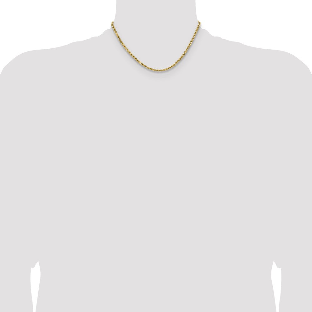 14k 3.5mm Semi-solid D/C Rope Chain - Product Photo