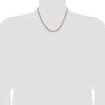 14k 3.5mm Semi-solid D/C Rope Chain - Product Photo