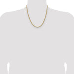 14k 3.5mm Semi-solid D/C Rope Chain - Product Photo
