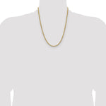 14k 3.5mm Semi-solid D/C Rope Chain - Product Photo