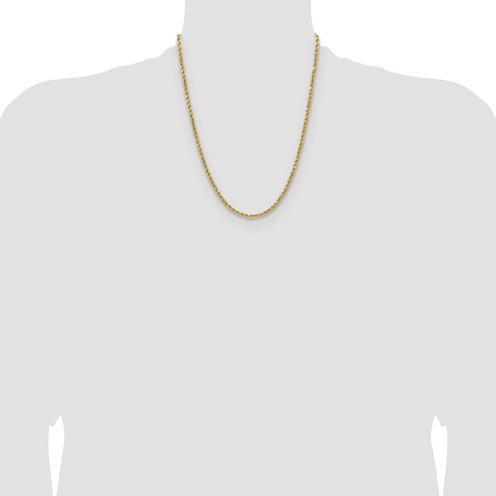 14k 3.5mm Semi-solid D/C Rope Chain - Product Photo