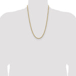 14k 3.5mm Semi-solid D/C Rope Chain - Product Photo