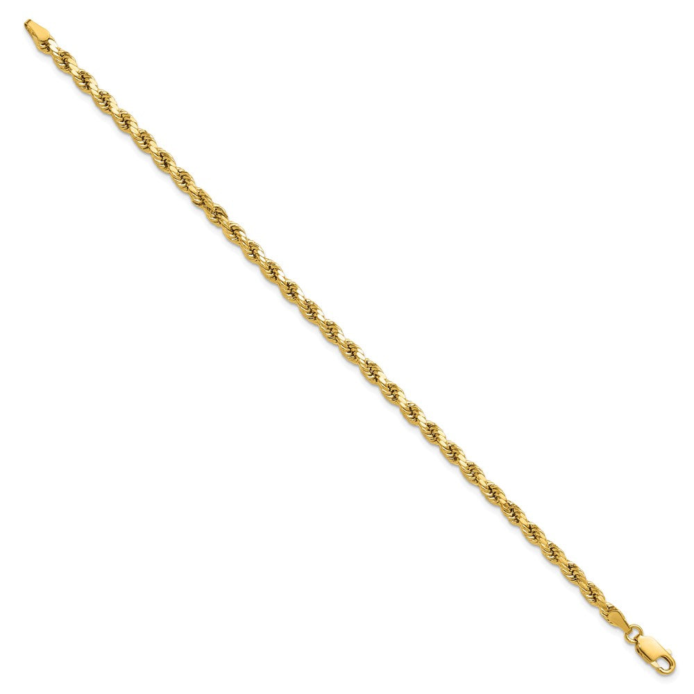 14k 3.5mm Semi-solid D/C Rope Chain - Product Photo
