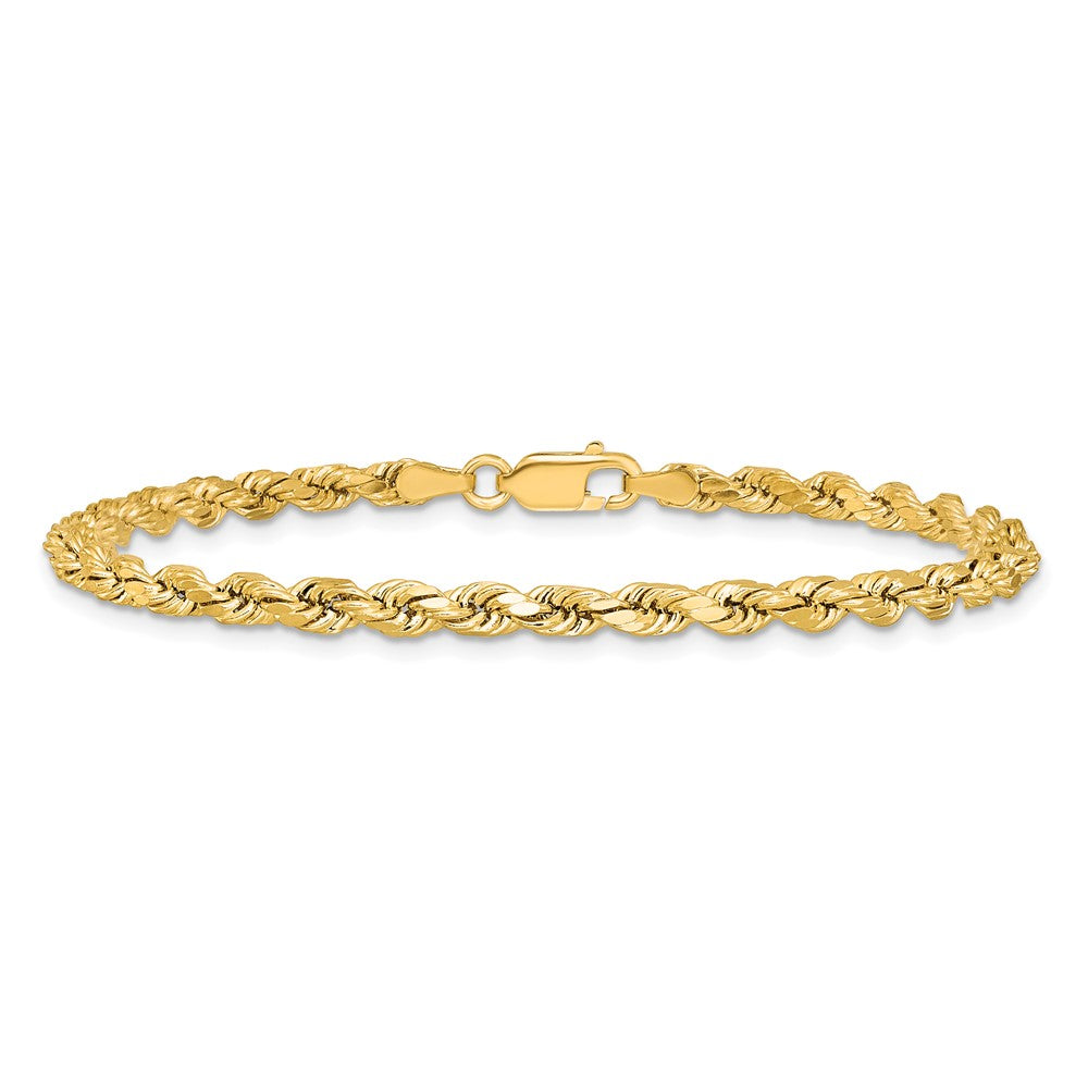 14k 3.5mm Semi-solid D/C Rope Chain - Product Photo