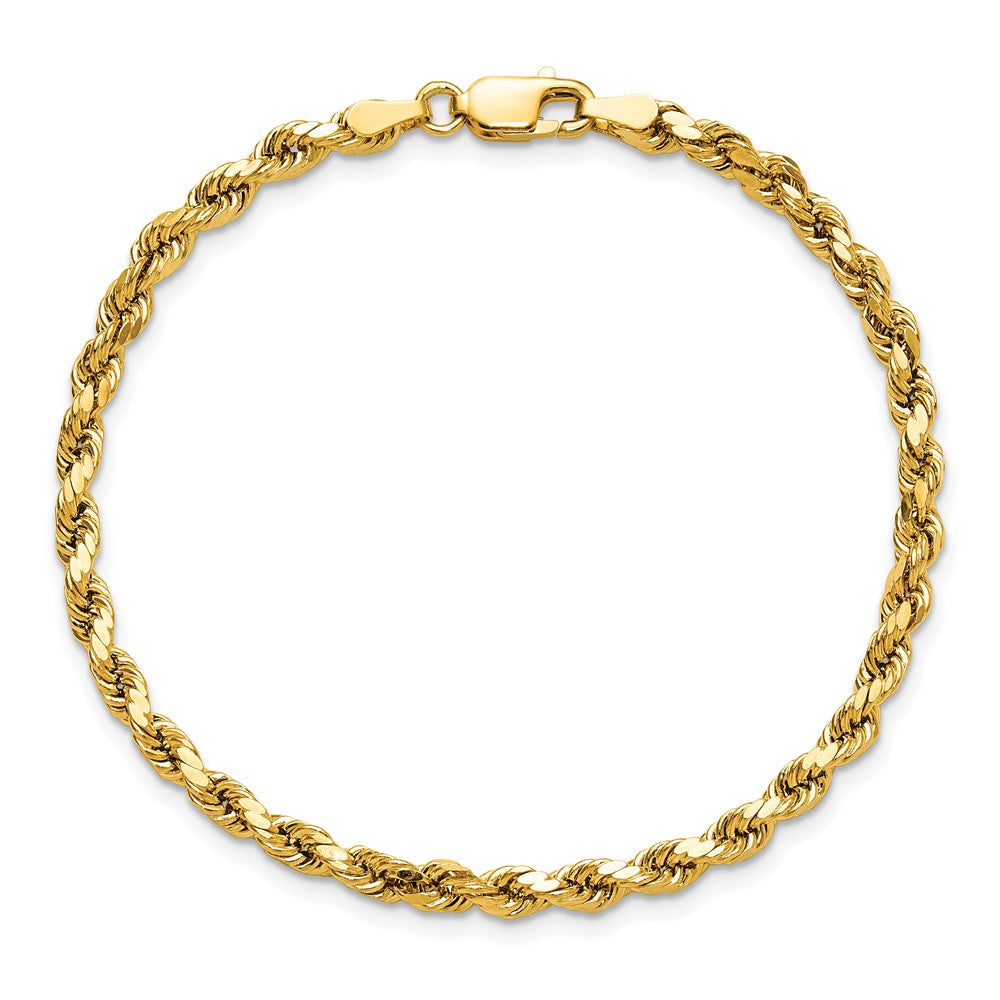 14k 3.5mm Semi-solid D/C Rope Chain - Product Photo