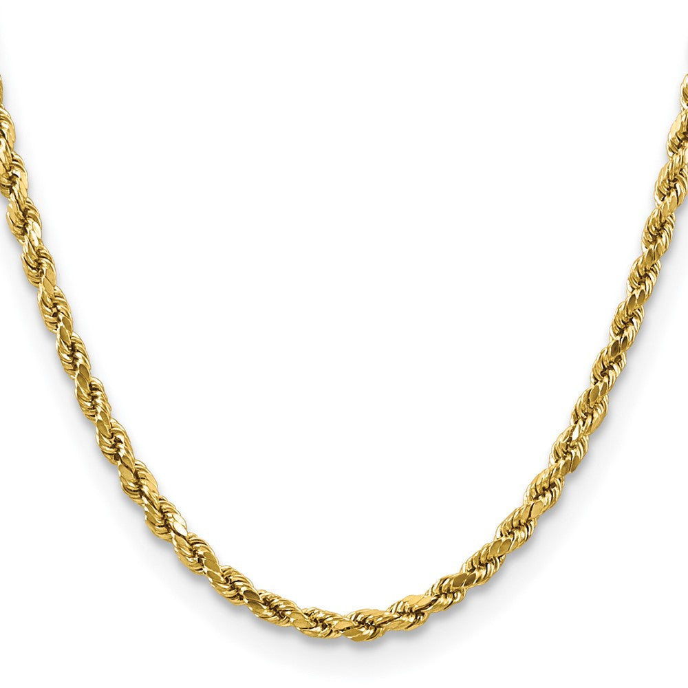 14k 4mm Semi-solid D/C Rope Chain - Product Photo