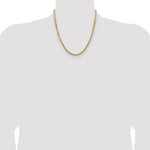 14k 4mm Semi-solid D/C Rope Chain - Product Photo