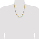 14k 4mm Semi-solid D/C Rope Chain - Product Photo