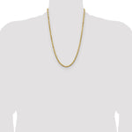 14k 4mm Semi-solid D/C Rope Chain - Product Photo