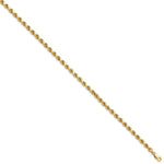 14k 4mm Semi-solid D/C Rope Chain - Product Photo