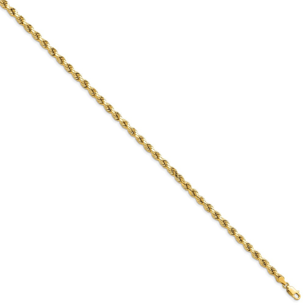 14k 4mm Semi-solid D/C Rope Chain - Product Photo