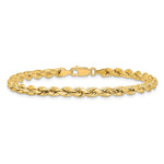 14k 4mm Semi-solid D/C Rope Chain - Product Photo