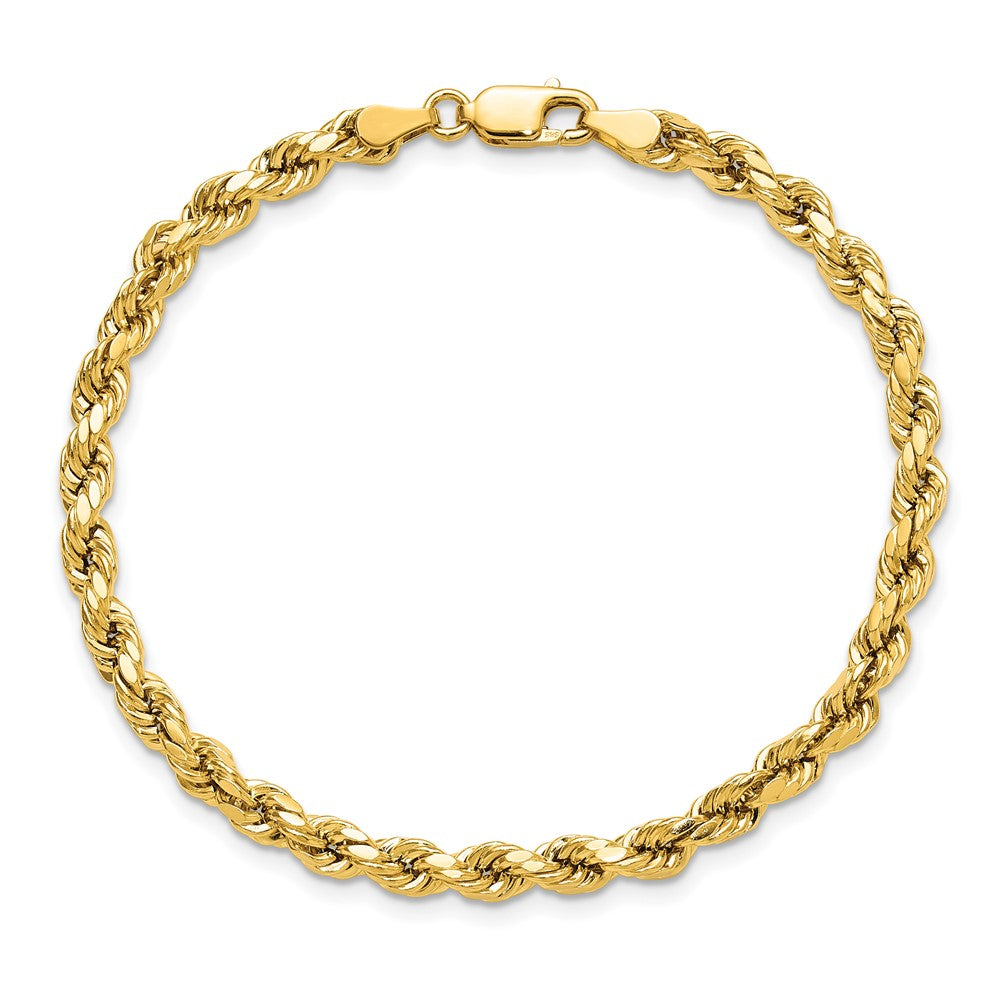 14k 4mm Semi-solid D/C Rope Chain - Product Photo