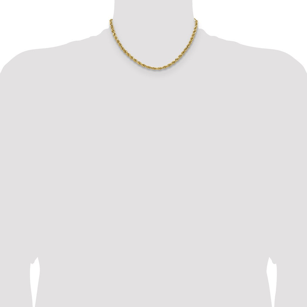 14k 4.9mm Semi-solid D/C Rope Chain - Product Photo