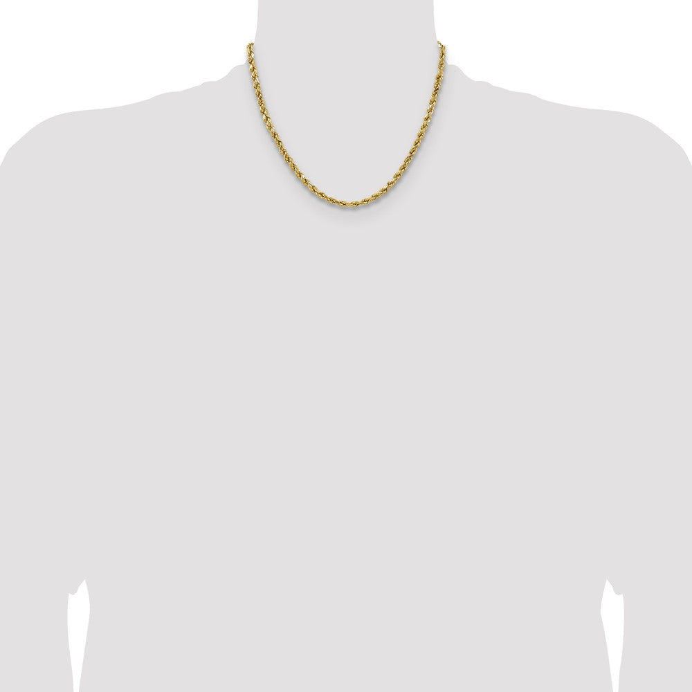 14k 4.9mm Semi-solid D/C Rope Chain - Product Photo