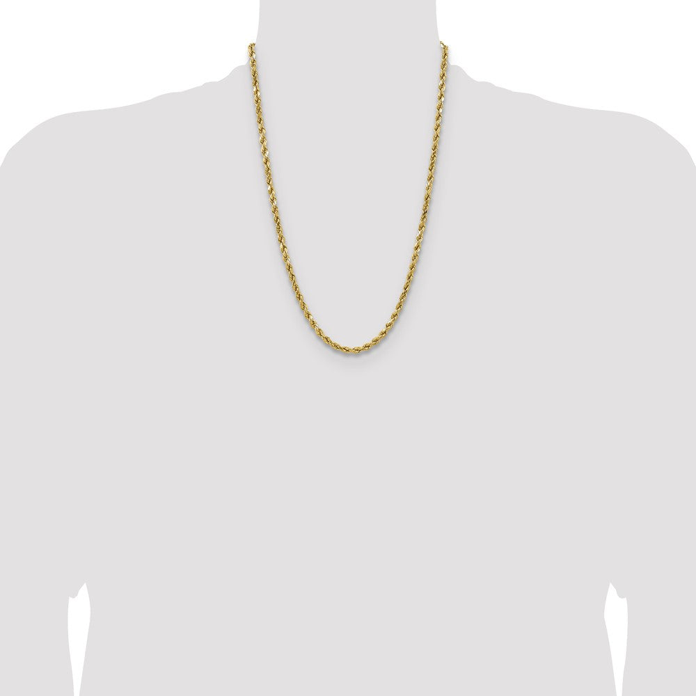 14k 4.9mm Semi-solid D/C Rope Chain - Product Photo