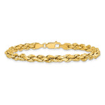 14k 4.9mm Semi-solid D/C Rope Chain - Product Photo