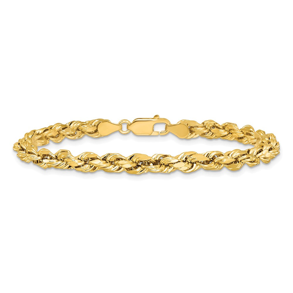 14k 4.9mm Semi-solid D/C Rope Chain - Product Photo