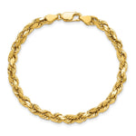 14k 4.9mm Semi-solid D/C Rope Chain - Product Photo