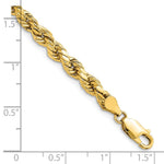 14k 4.9mm Semi-solid D/C Rope Chain - Product Photo