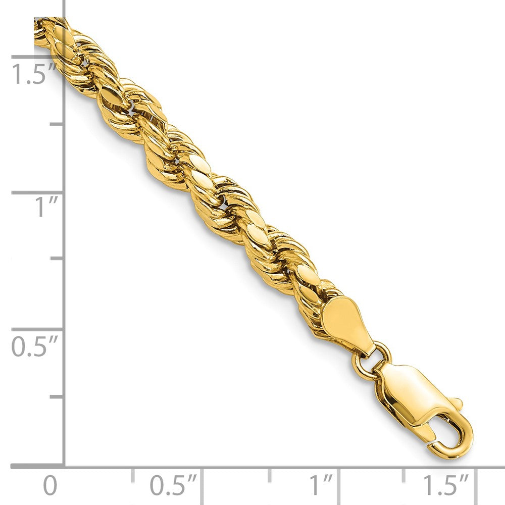 14k 4.9mm Semi-solid D/C Rope Chain - Product Photo