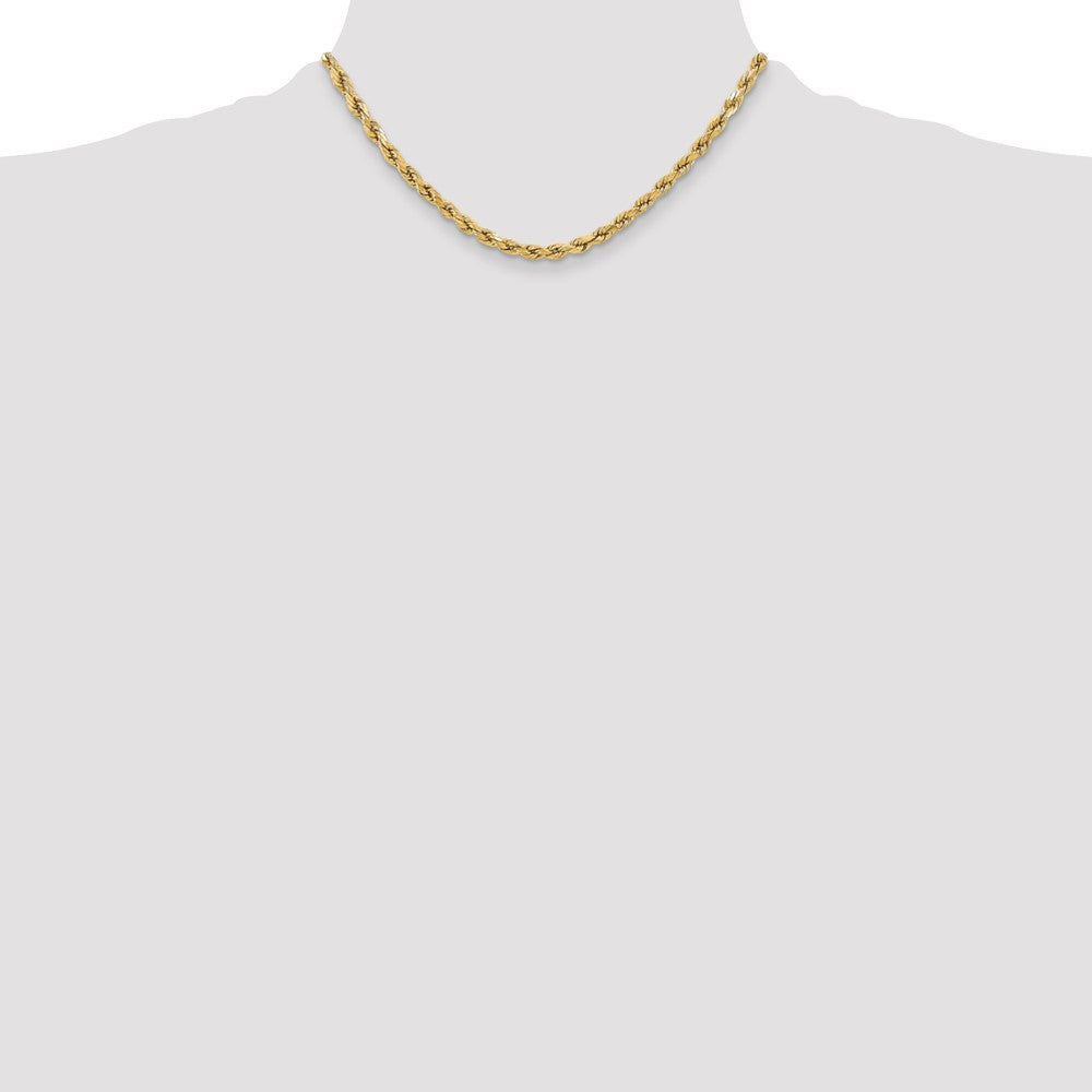 14k 5.5mm Semi-solid D/C Rope Chain - Product Photo