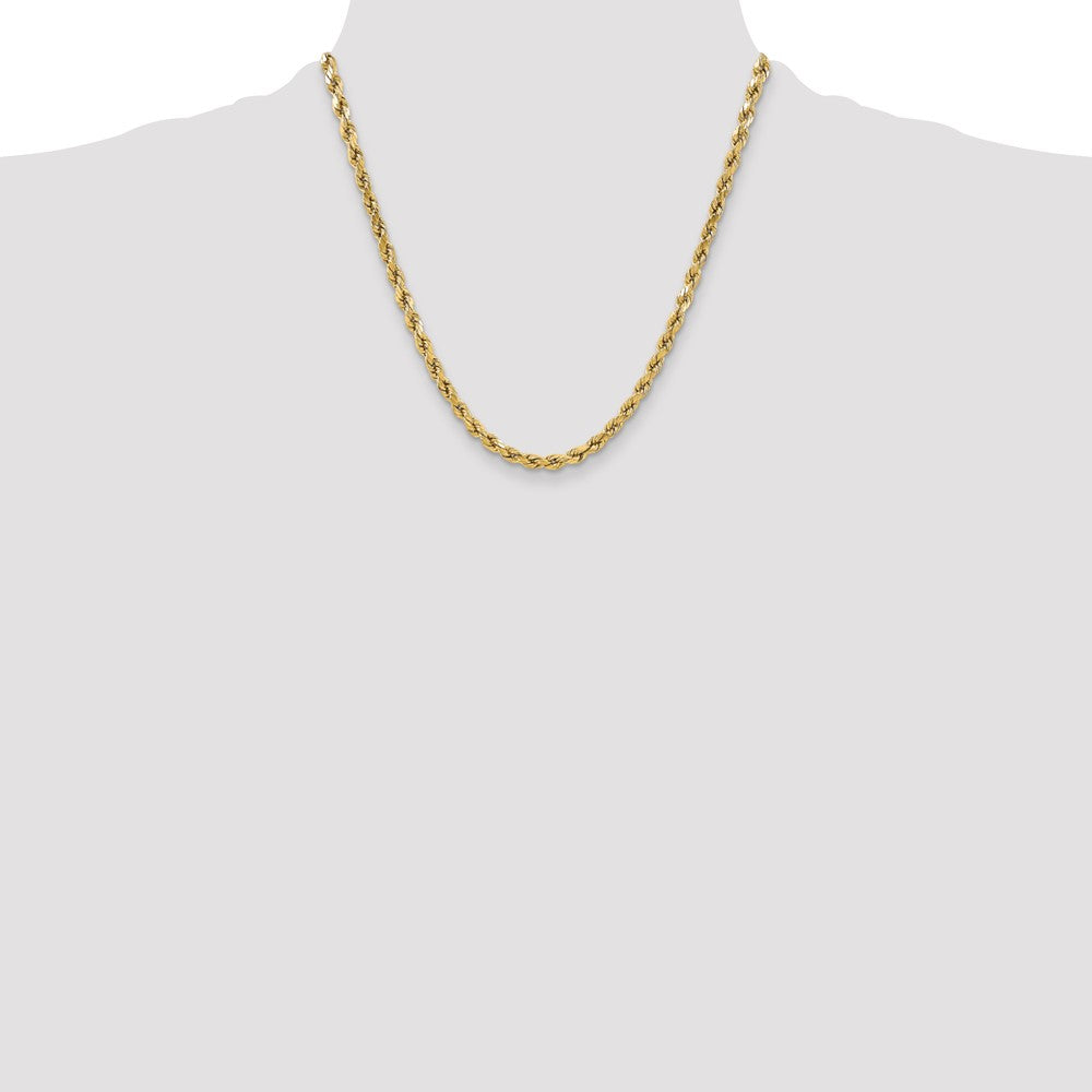 14k 5.5mm Semi-solid D/C Rope Chain - Product Photo