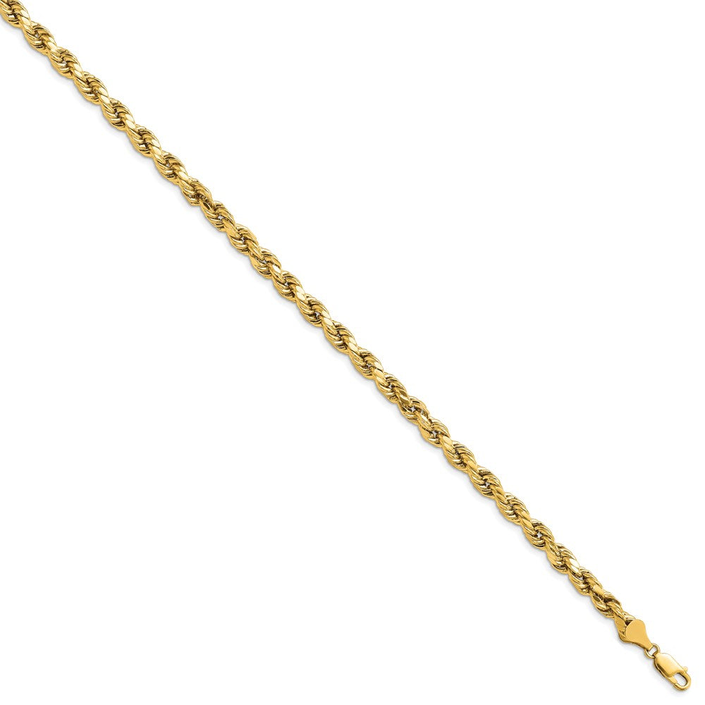 14k 5.5mm Semi-solid D/C Rope Chain - Product Photo
