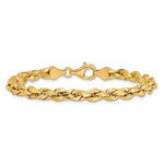 14k 5.5mm Semi-solid D/C Rope Chain - Product Photo