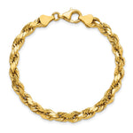 14k 5.5mm Semi-solid D/C Rope Chain - Product Photo