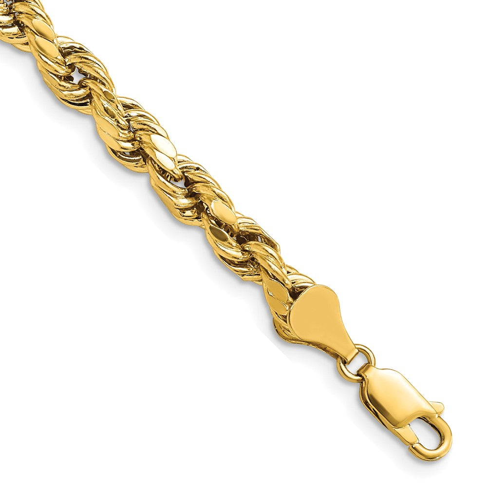 14k 5.5mm Semi-solid D/C Rope Chain - Product Photo