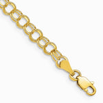 14K Yellow Gold Double Link Charm Bracelet - Product Photo