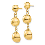 14k Polished Half Ball Dangle Earrings - Product Photo
