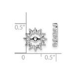10K White Gold Fancy Diamond Earring Jacket Mountings - Product Photo