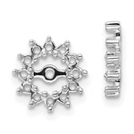 10K White Gold Fancy Diamond Earring Jacket Mountings - Product Photo