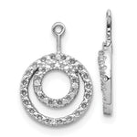 10K White Gold Double Circle Diamond Earring Jackets - Product Photo