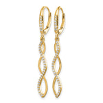 14k Diamond Leverback Earrings - Product Photo